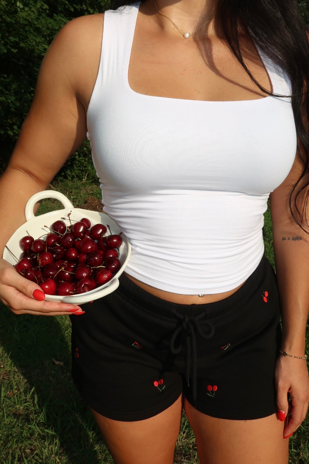 Cherry Sweat Short - Black
