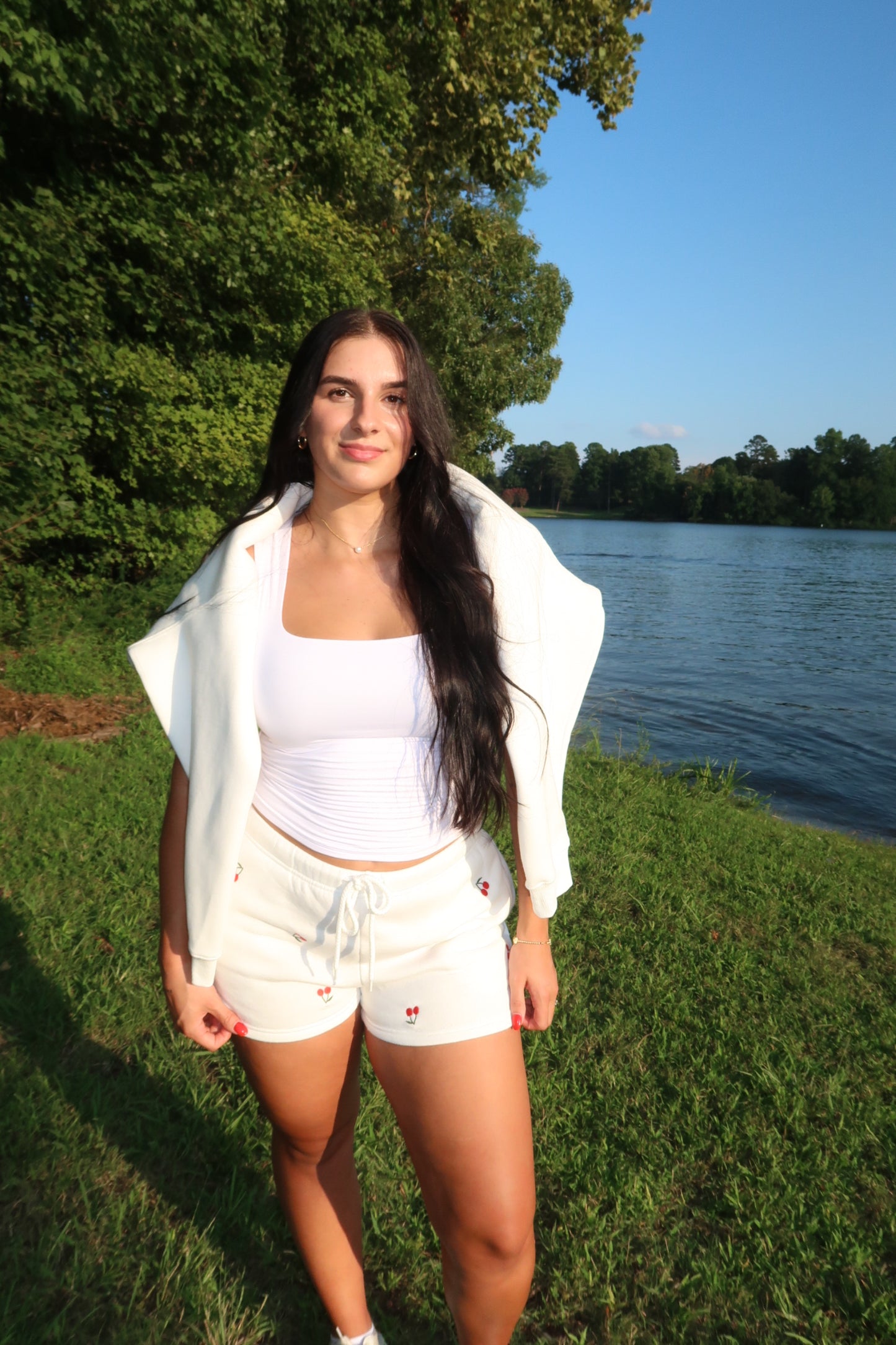 Cherry Sweat Short - Ivory