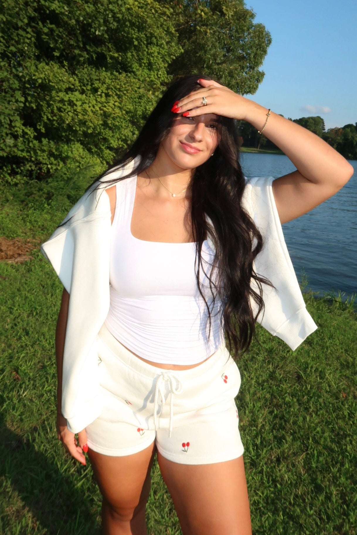 Cherry Sweat Short - Ivory