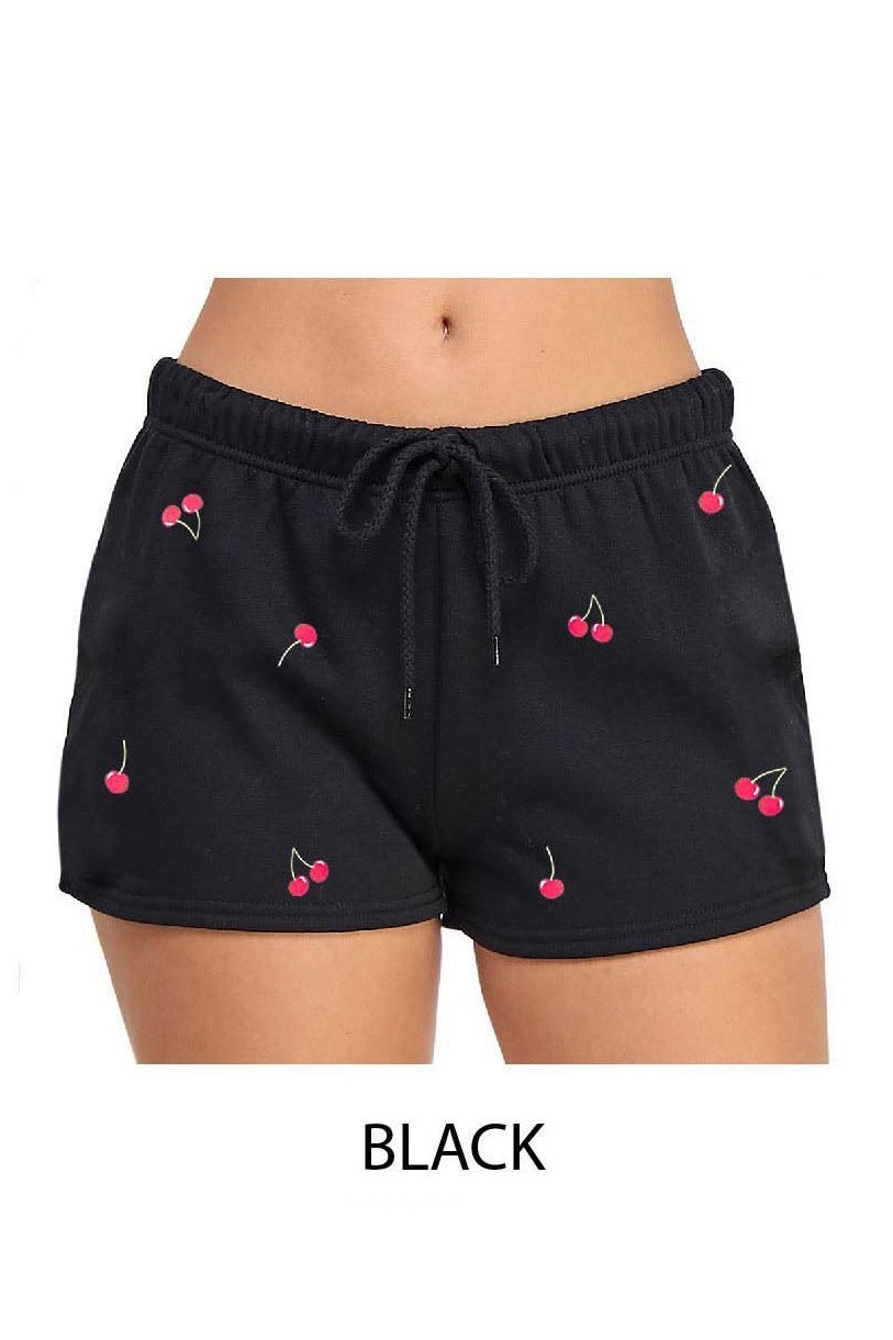 Cherry Sweat Short - Black
