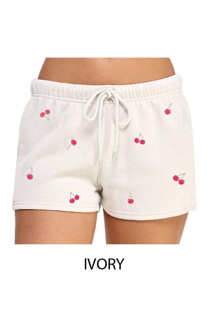 Cherry Sweat Short - Ivory