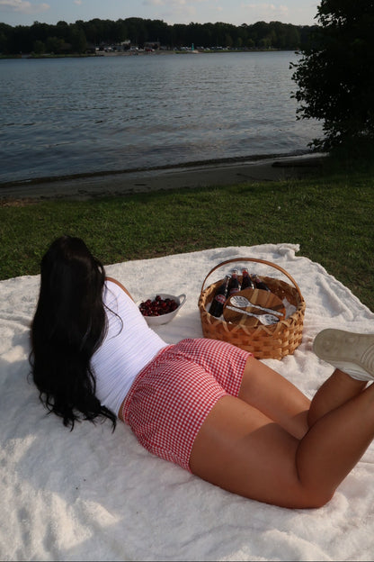 Gingham Boxer Short - Red