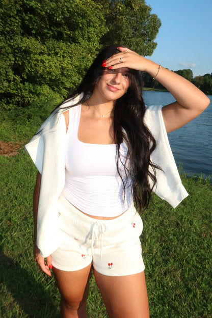 Cherry Sweat Short - Ivory